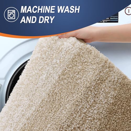 Large Bathroom Rugs 44x32 (44" X 32" / Tan)