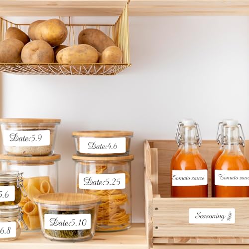 1000 Blank Removable Freezer Labels Water Oil Resistant with Perforation Line for Food Containers Jars Pantry Organization