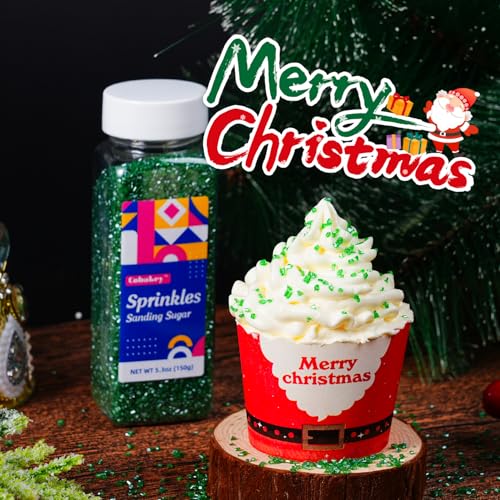 Green Sanding Sugar Sprinkles (Christmas Green)