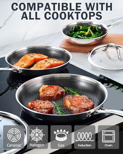 Hybrid Mutli Ply Clad 8 and 10.5 Inch Nonstick Frying Pan (8 and 10 Inch)