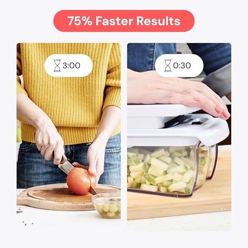 Pro Original Vegetable Chopper & Mandoline Slicer Kitchen Gadget (White / 8 in 1)