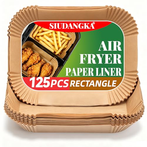 125Pcs Air Fryer Liners Disposable Parchment Paper for Ninja Dual Air Fryer (125 Count)