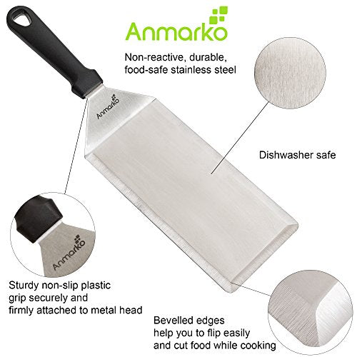Big Metal Griddle Spatula (Plastic handle turner)