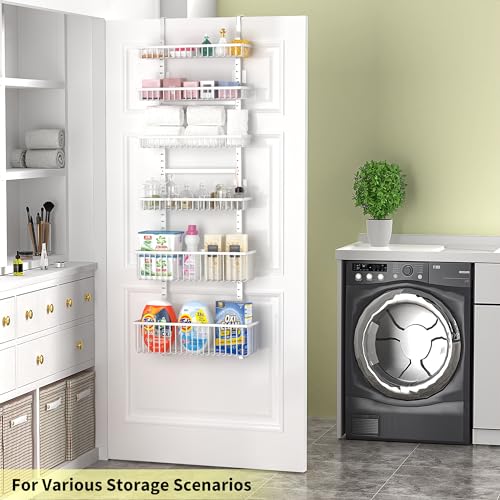 Adjustable Over the Door Organizer (White / 6-Tier)