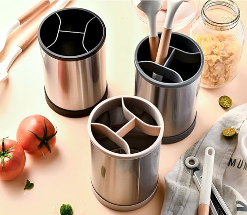 Kitchen Utensil Holder for Countertop (khaki)