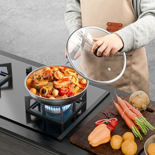 12 Inch Pan Lid For Pots Pans and Skillets (Wide Rim / 12 Inch)