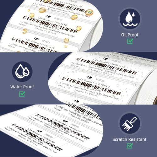 L Liked 4"x1" Thermal Labels (4"x1"-12 Rolls)
