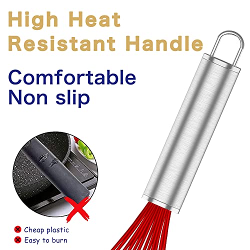Whisk Sturdy Stainless Steel Wires Coated in Professional Silicone (Premium(Mixing Pack))