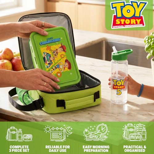 Toy Story Boys Lunch Box 3Pc Set (Green Toy Story)