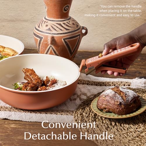 21pcs Ceramic Cookware Set (Terracotta / 21 Piece)