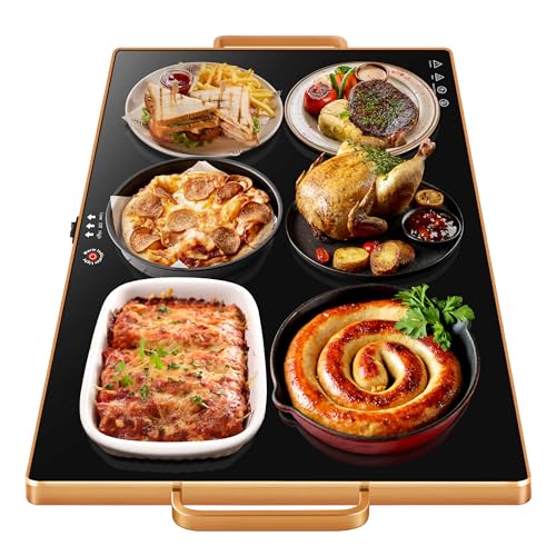 Warming Trays for Buffets Party (Black / Extra Large-32"x18")