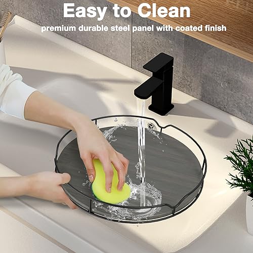 Lazy Susan Turntable Organizer with Anti (Gray / 12'')