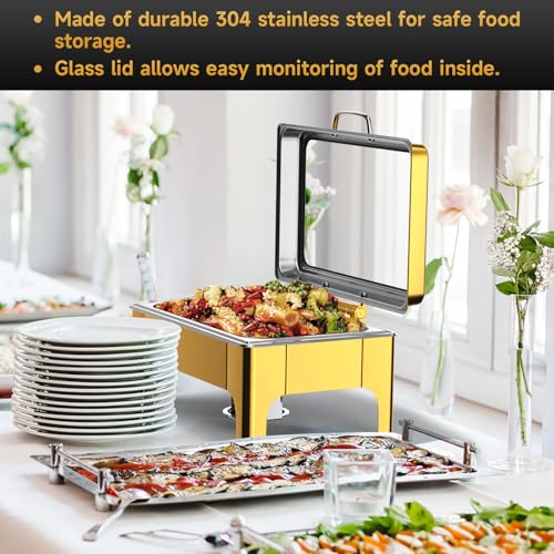 Chafing Dishes for Buffet (Golden)