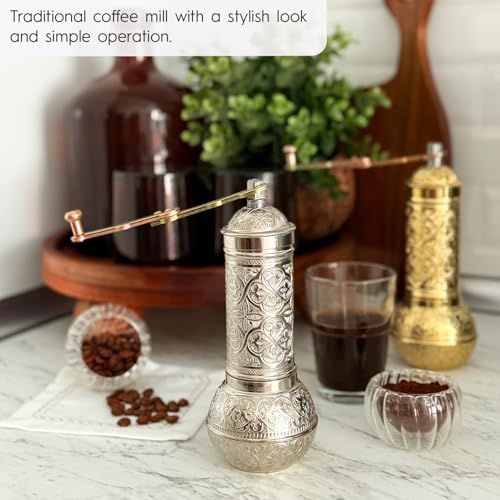 Decorative Handmade Coffee Grinder (Silver)