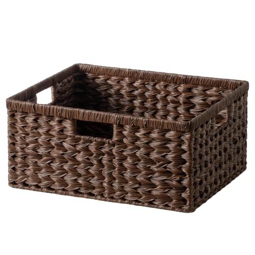 Large Wicker Basket (Brown / 16½"L x 13"W x 7½"H)