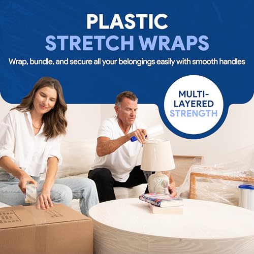 5'' Stretch Wrap with Rotating Handle for Moving