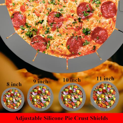 Adjustable Pie Crust Shields (Deep Grey)