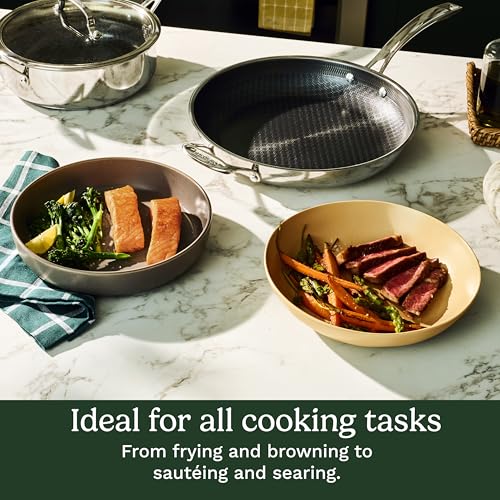 Griddle Pan PurelySear Hybrid Stainless Steel 12 Inch (12-inch Round Griddle)