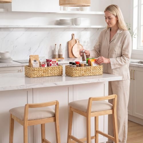 Wicker Toilet Paper Basket (Natural(Water Hyacinth) / 15 ¾"L x 6 ½"W x 4 ¼"H)
