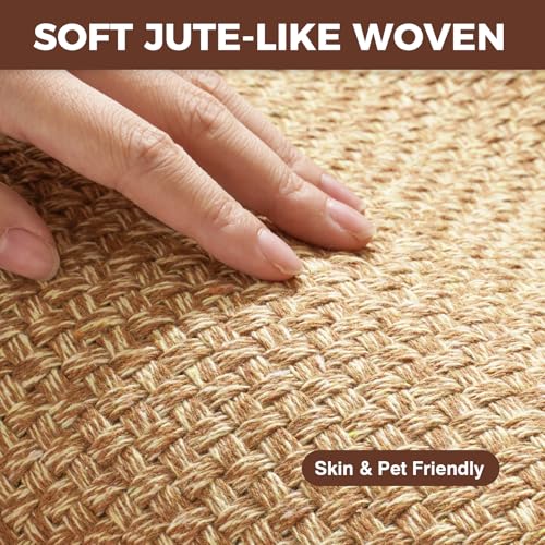 Kitchen Rugs Non Slip Washable Kitchen Mat Anti Fatigue Brown 17"x59" (7 Sq Ft)