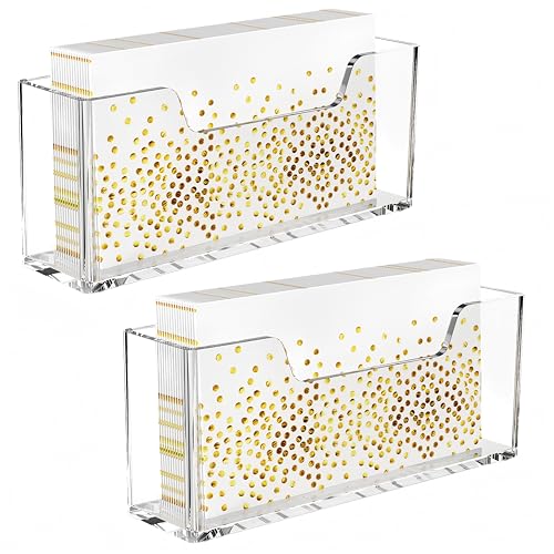 2 Pack Acrylic Guest Towel Holder for Bathroom (Classic Style 2 Pack / Clear)