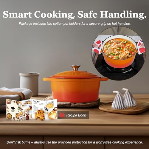 Enameled Cast Iron Dutch Oven (7 Quart / Pumpkin)