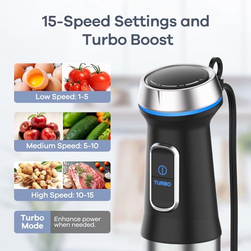 Immersion Blender Handheld (Black)