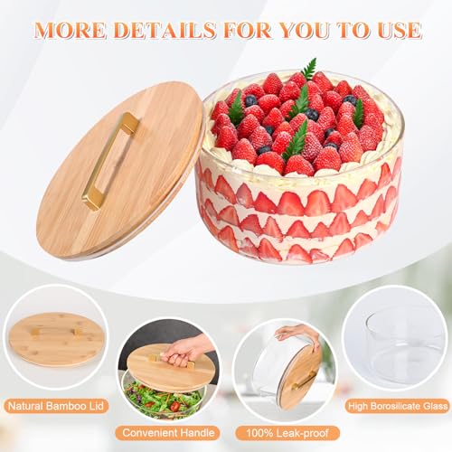 155 oz Glass Trifle Bowl with Lid