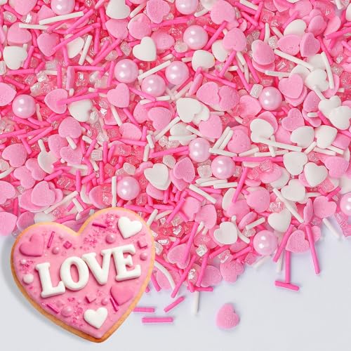 Edible Heart Pearls Sprinkles (Valentine Heart)