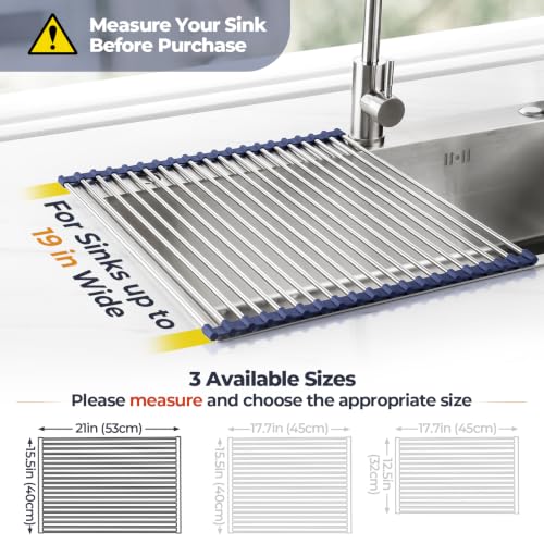Roll Up Dish Drying Rack Over Sink