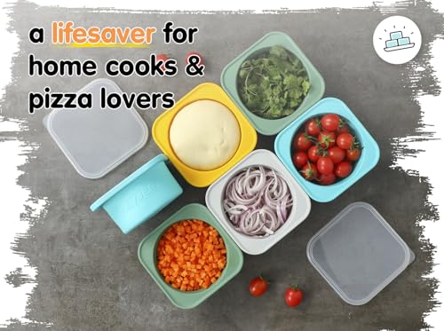Stackable Silicone Artisan Pizza Dough Proofing Proving Trays with Air (Green)