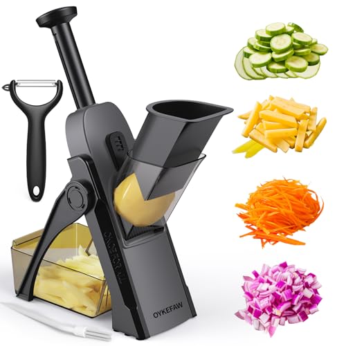 Safe Mandoline Slicer for Kitchen (Black)
