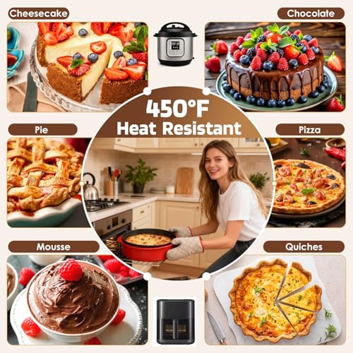 4 7 9 Inch Springform Pan Cheesecake Pan with Silicone Protector (4-7-9 + 9.1 Inches)
