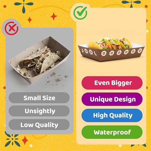 Mexican Taco Nights Food Trays (Mexican Brown)