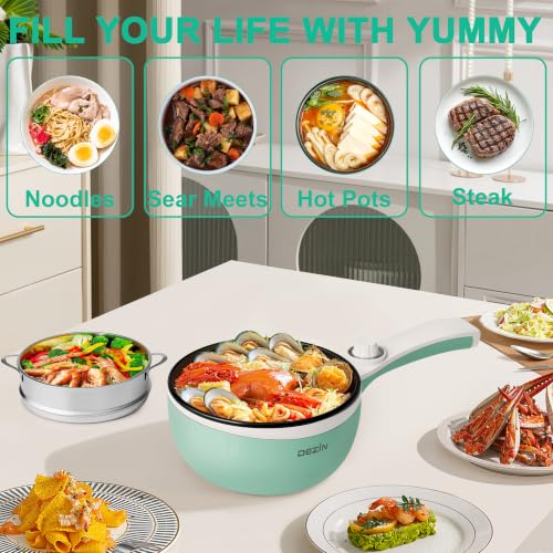 Hot Pot Electric with Steamer (1.5 L (With Steamer) / Green 2)