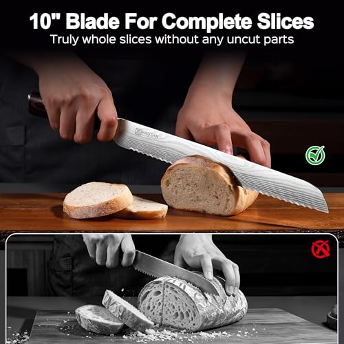 Bread Knife 10 inch Serrated Knife