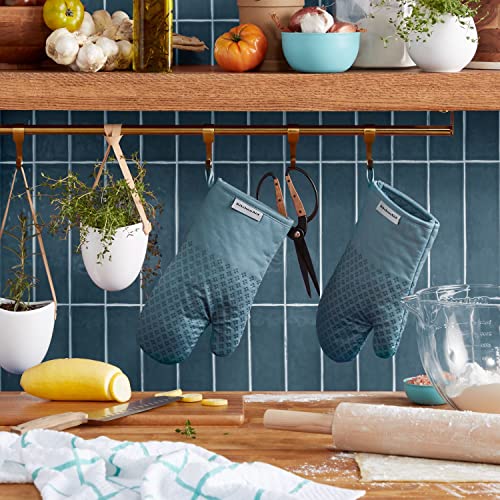 Asteroid Oven Mitt Set (7"x12.5" / Fog Blue)