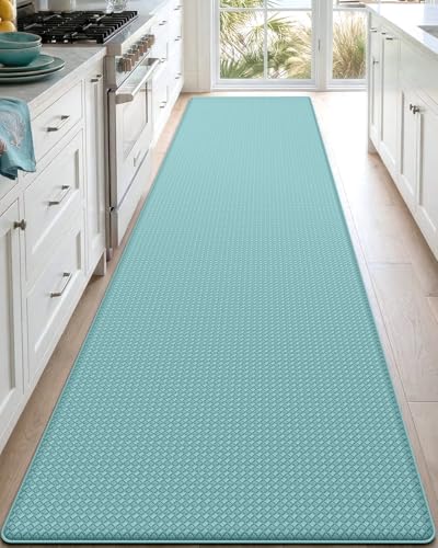 Kitchen Floor Mats Cushioned Anti Fatigue (Turquoise / 94"l X 23"w X 0.4"th)