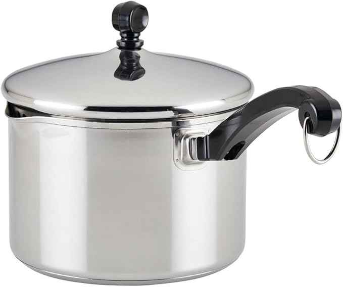 Farberware Classic Stainless Steel Cookware Pots and Pans Set, 15-Piece,50049,Silver