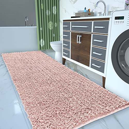 Original Luxury Chenille Bath Mat (70" x 24" / Light Pink)