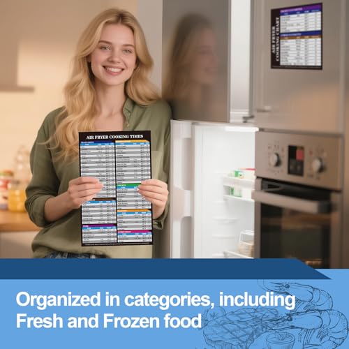 Air Fryer Magnetic Cheat Sheet Cooking Times Chart (Cooking Times Chart)