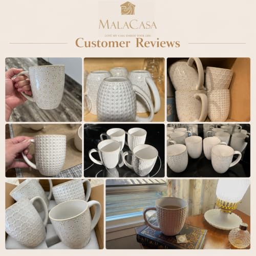 LYDIA 16 Oz Coffee Mugs Set of 4