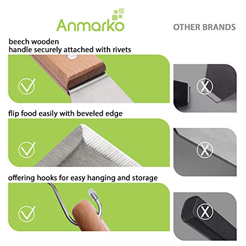 Metal Spatula Set of 6 (Wooden handle set with tongs and bottles)