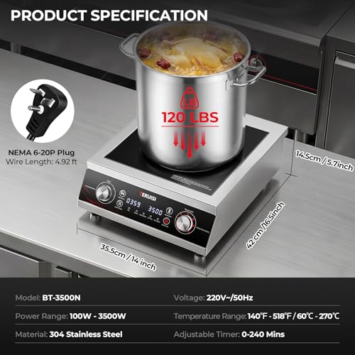 3500W Commercial Induction (3500W Flat Cooktop)