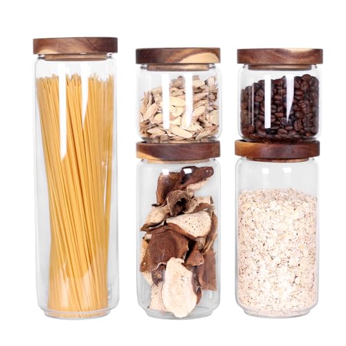 Set of 5 Kitchen Canisters (5set Mixed Size)