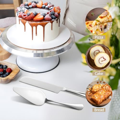 Silver Cake Cutting Set for Wedding