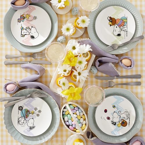 French Perle Scallop Ice Blue 12 (12-Piece Dinnerware Set / Ice Blue)