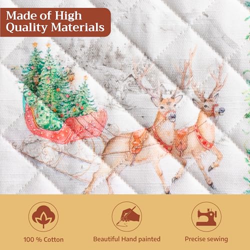 Pot Holders 100% Cotton Potholders (114 - Christmas Tradition / 8" x 8" (Pot Holder Pack of 1))