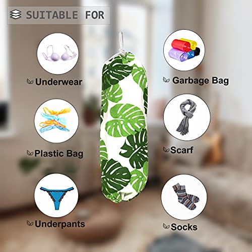 Green Wall Mount Plastic Bag Organizer (green)