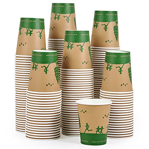 8 oz Compostable Paper Coffee Cups with PLA Lined (8oz-300)